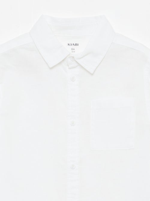 Camicia con taschino e maniche risvoltabili - Kiabi