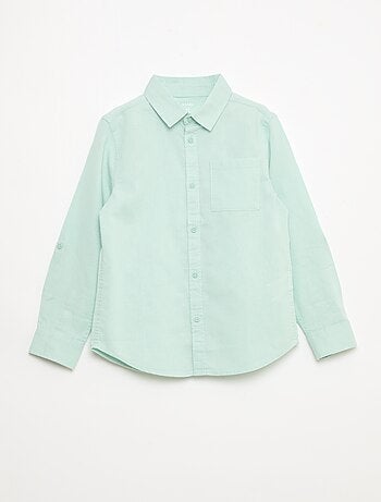 Camicia con taschino e maniche risvoltabili