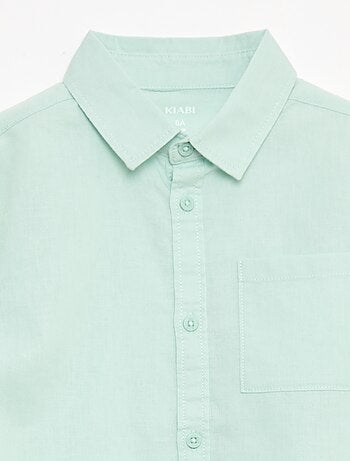 Camicia con taschino e maniche risvoltabili