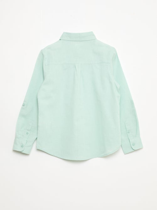 Camicia con taschino e maniche risvoltabili - Kiabi