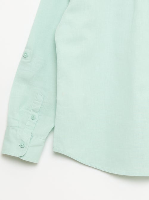 Camicia con taschino e maniche risvoltabili - Kiabi