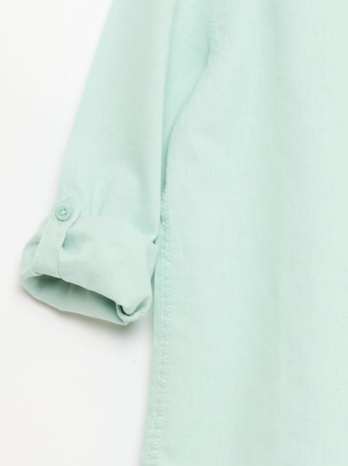 Camicia con taschino e maniche risvoltabili - Kiabi