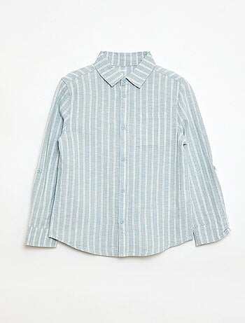 Camicia con taschino e maniche risvoltabili