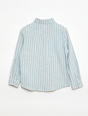 Camicia con taschino e maniche risvoltabili