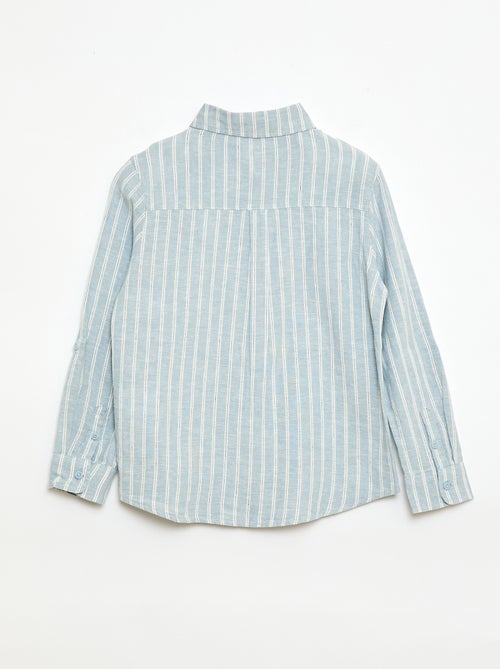 Camicia con taschino e maniche risvoltabili - Kiabi Camicia con taschino e maniche risvoltabili - Kiabi