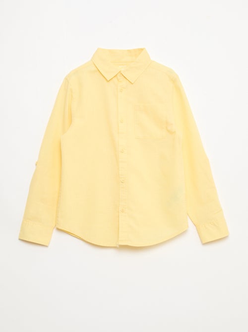 Camicia con taschino e maniche risvoltabili - Kiabi