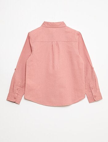 Camicia con taschino e maniche risvoltabili