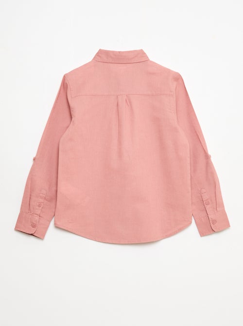 Camicia con taschino e maniche risvoltabili - Kiabi