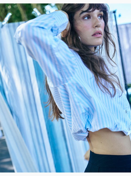 Camicia corta a righe, mo fashion - Kiabi Camicia corta a righe, mo fashion - Kiabi