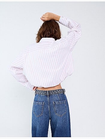 Camicia corta a righe, mo fashion