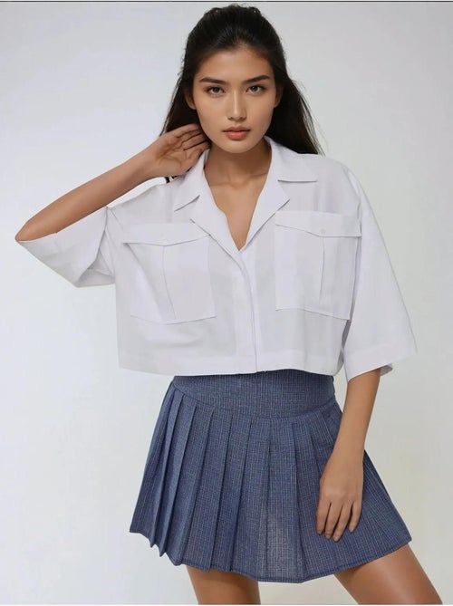 Camicia corta con dettaglio tasca - Kiabi