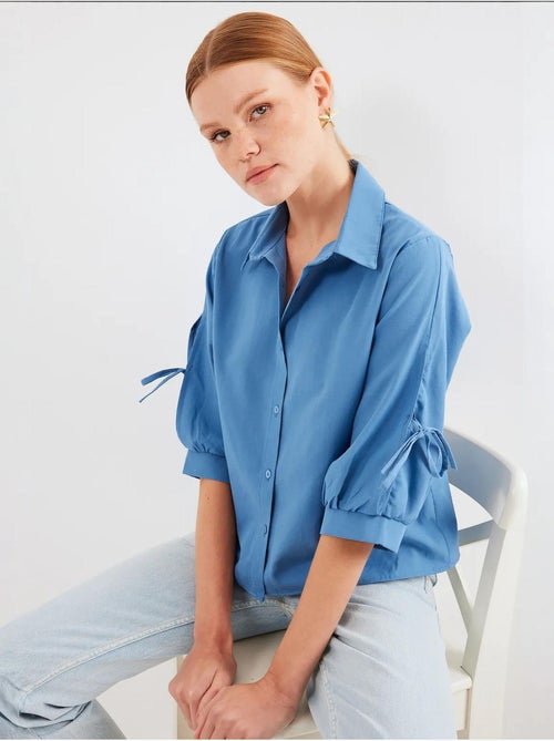 Camicia corta con fiocco bdart - Kiabi Camicia corta con fiocco bdart - Kiabi