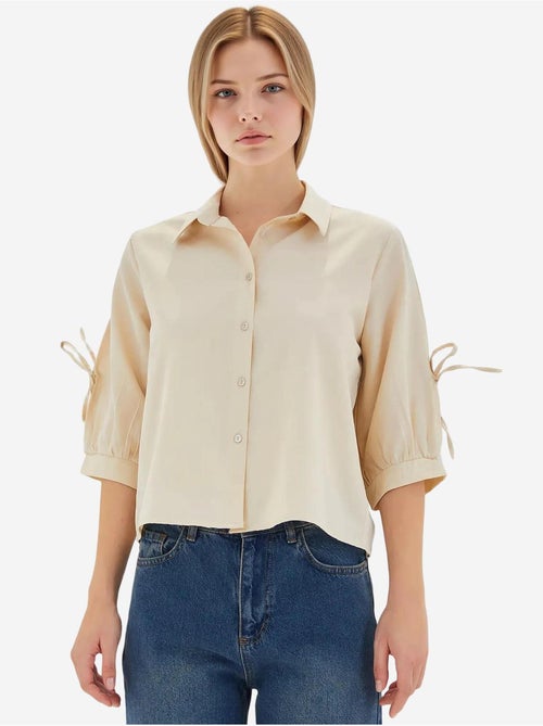 Camicia corta con fiocco bdart - Kiabi Camicia corta con fiocco bdart - Kiabi