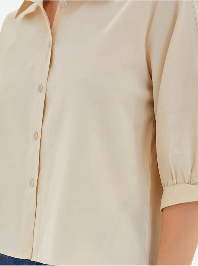 Camicia corta con fiocco bdart Crema - Kiabi