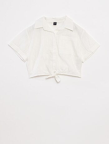 Camicia corta con fiocco