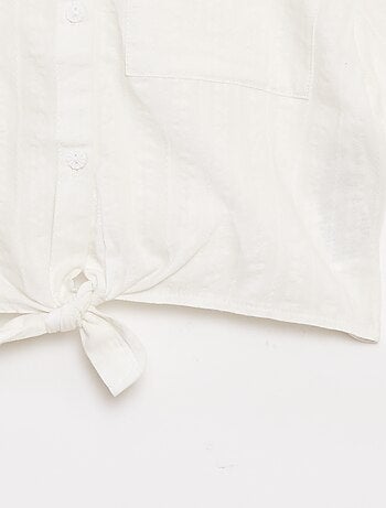 Camicia corta con fiocco