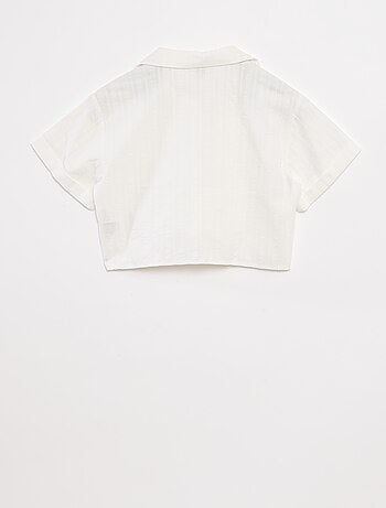 Camicia corta con fiocco