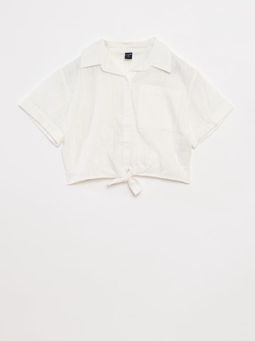 Camicia corta con fiocco - Kiabi