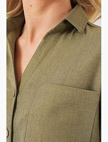 Camicia corta effetto lino bdart