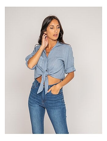 Camicia corta in lino ORTHENSE