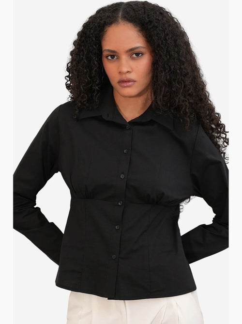 Camicia corta in popeline aderente con bottoni bdart - Kiabi
