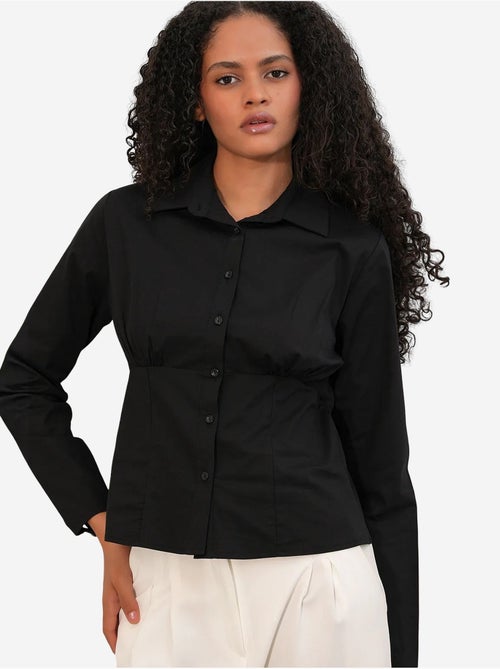 Camicia corta in popeline aderente con bottoni bdart - Kiabi