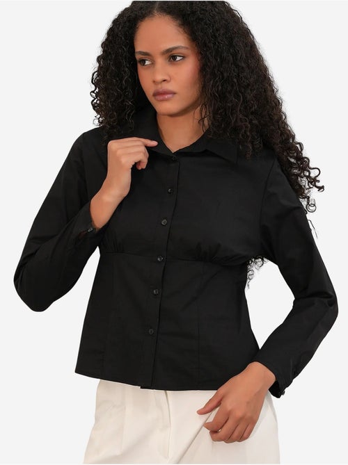Camicia corta in popeline aderente con bottoni bdart - Kiabi