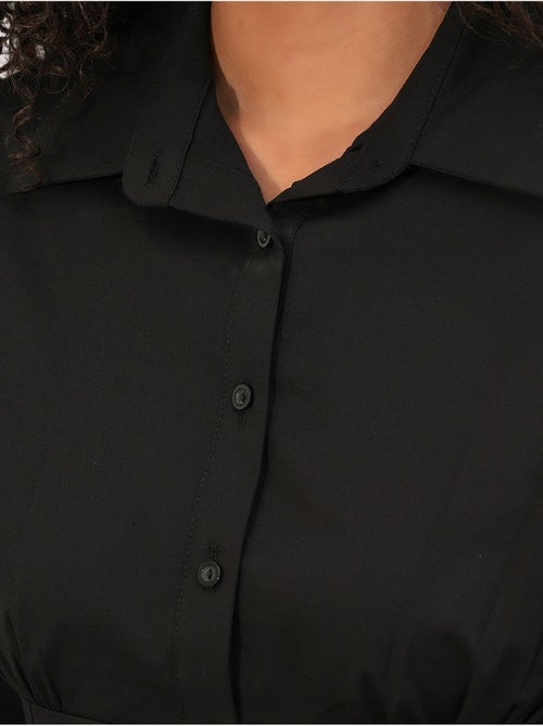 Camicia corta in popeline aderente con bottoni bdart - Kiabi