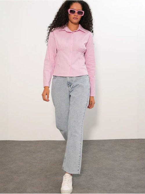 Camicia corta in popeline aderente con bottoni bdart - Kiabi