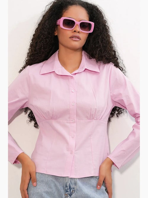 Camicia corta in popeline aderente con bottoni bdart - Kiabi