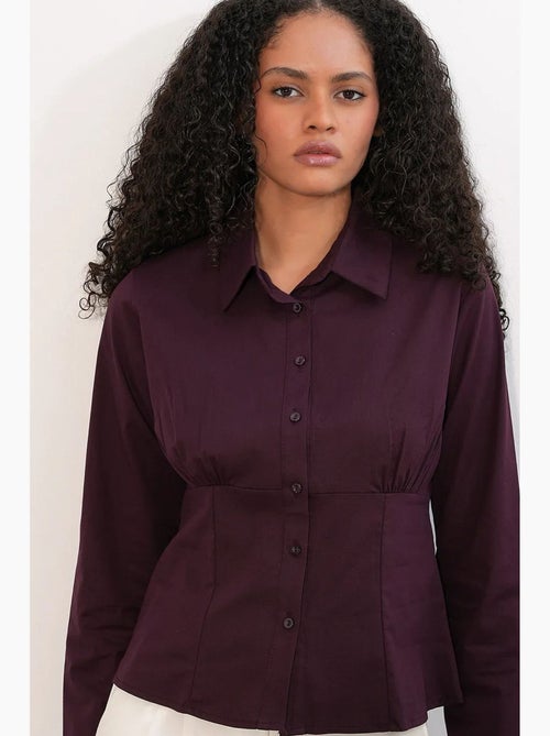 Camicia corta in popeline aderente con bottoni bdart - Kiabi Camicia corta in popeline aderente con bottoni bdart - Kiabi