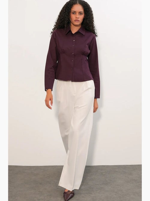 Camicia corta in popeline aderente con bottoni bdart - Kiabi Camicia corta in popeline aderente con bottoni bdart - Kiabi