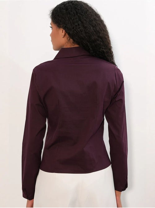 Camicia corta in popeline aderente con bottoni bdart - Kiabi Camicia corta in popeline aderente con bottoni bdart - Kiabi
