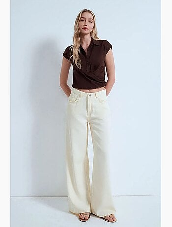 Camicia corta in popeline lyocell dilvin
