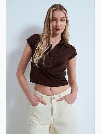 Camicia corta in popeline lyocell dilvin