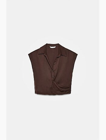Camicia corta in popeline lyocell dilvin