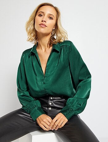 Zara Tunica MODA DONNA Camicie & T-shirt Tunica Fluido Verde S sconto 48% 