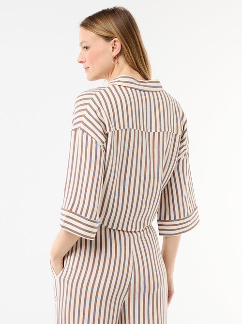 Camicia corta oversize annodata - Kiabi