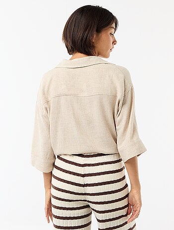 Camicia corta oversize annodata