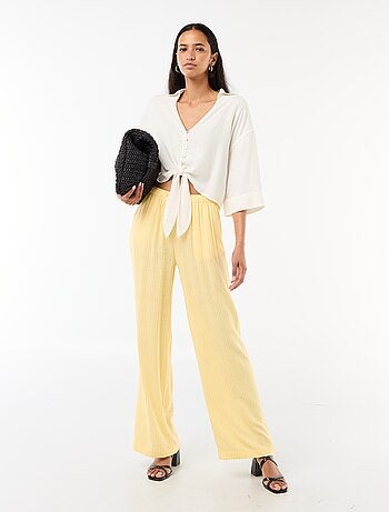 Camicia corta oversize annodata