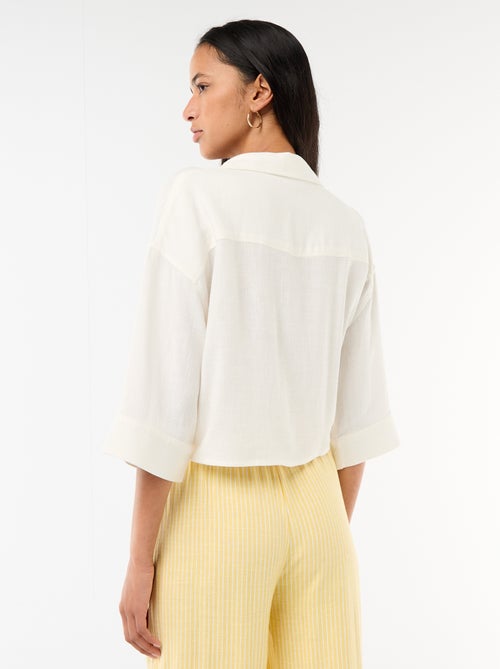 Camicia corta oversize annodata - Kiabi