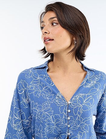 Camicia corta oversize annodata
