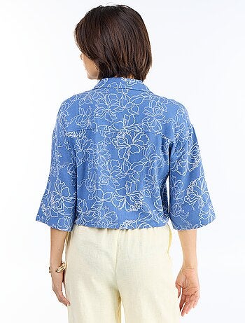 Camicia corta oversize annodata