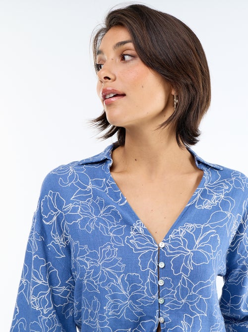 Camicia corta oversize annodata - Kiabi