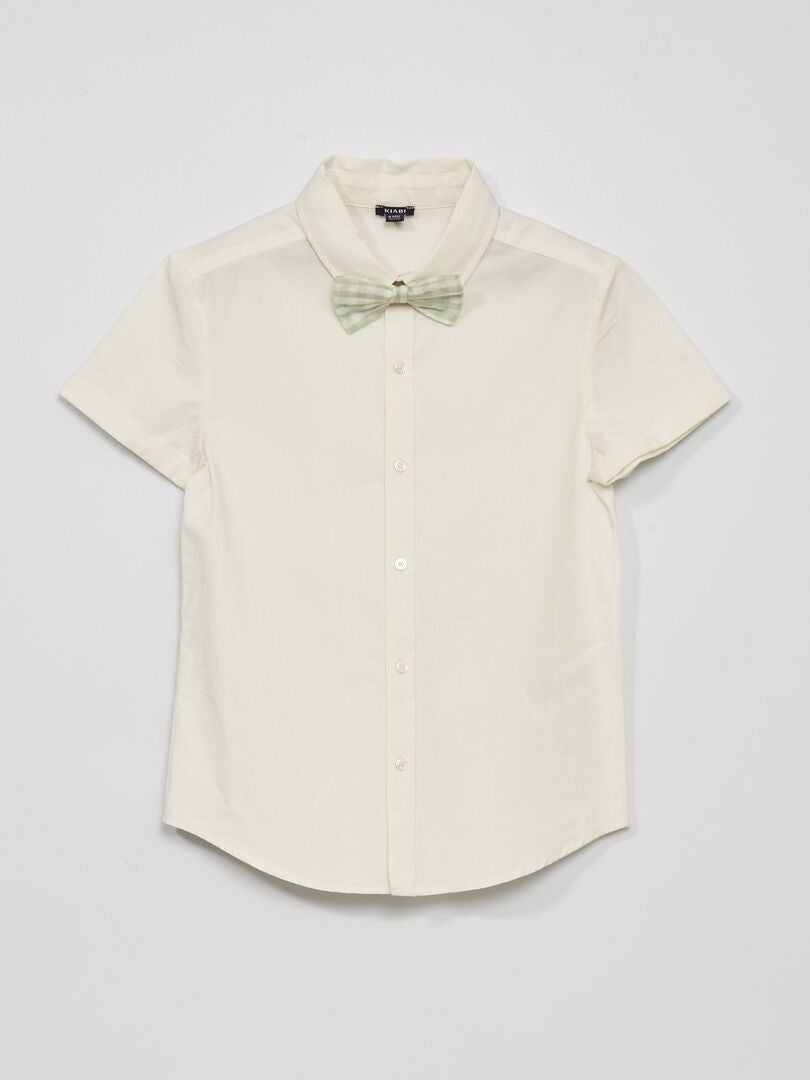 Camicia cotone + papillon VERDE - Kiabi