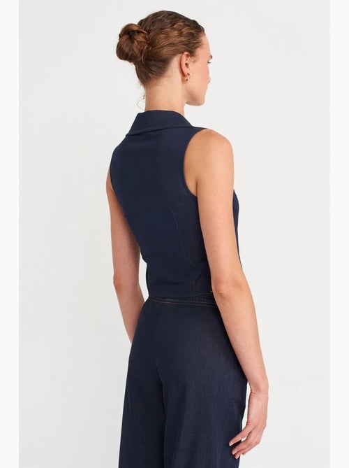 Camicia crop aderente senza maniche dilvin - Kiabi Camicia crop aderente senza maniche dilvin - Kiabi