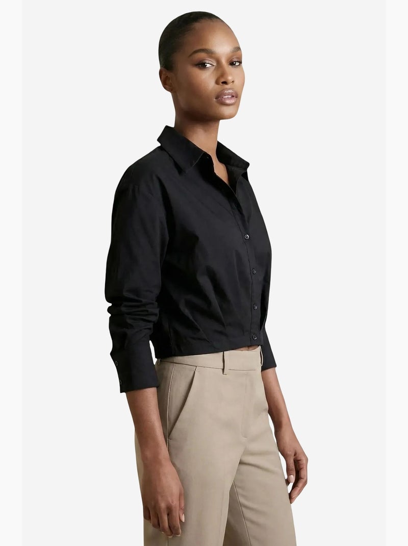 Camicia crop casual abbottonata my fashion Nero - Kiabi