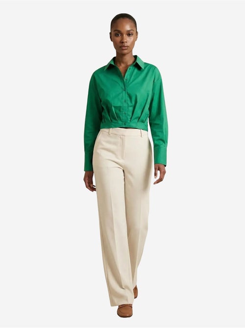 Camicia crop casual abbottonata my fashion - Kiabi Camicia crop casual abbottonata my fashion - Kiabi