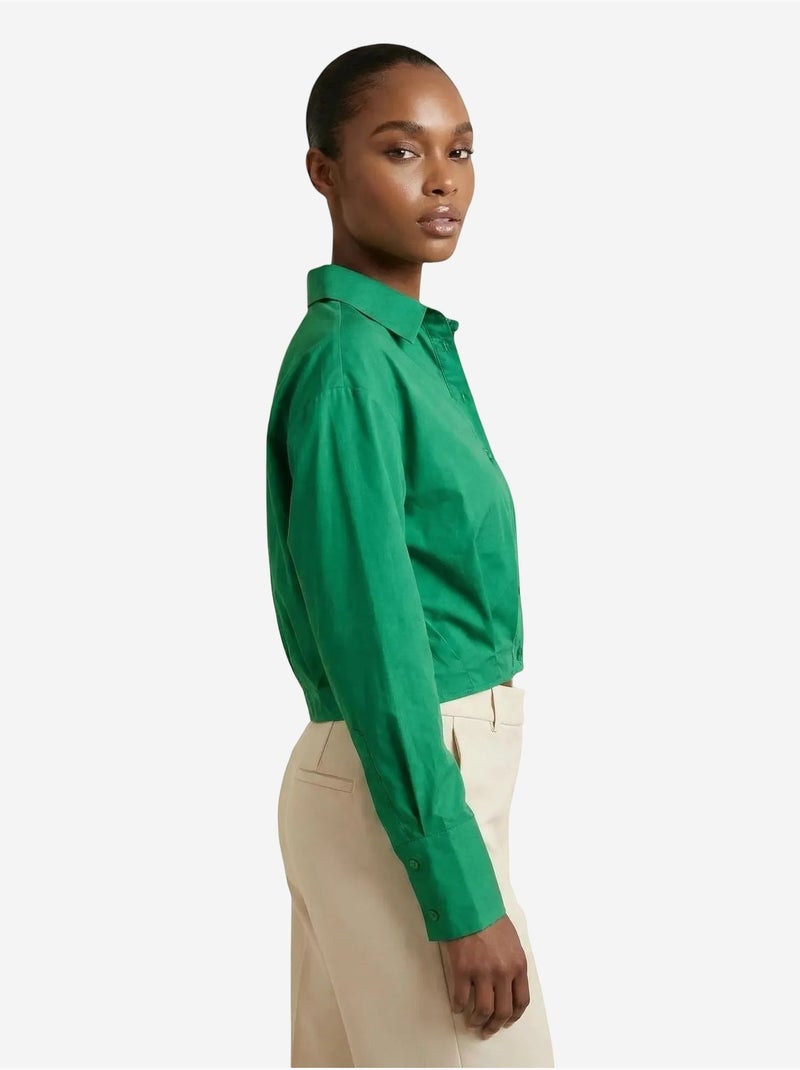 Camicia crop casual abbottonata my fashion Verde scuro - Kiabi