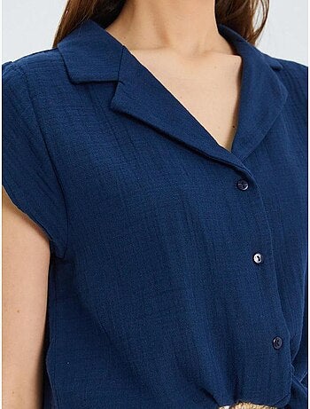 Camicia crop con dettaglio fiocco mixray